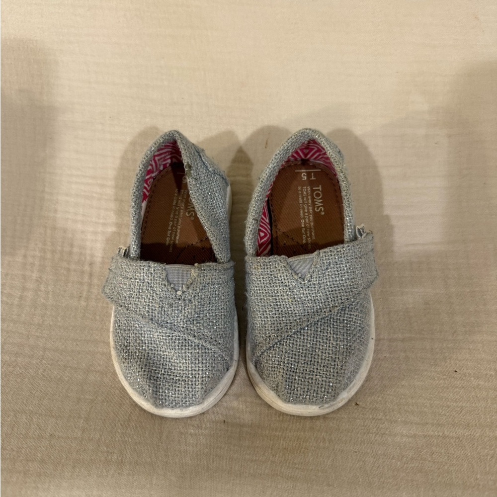 TOMS Light Gray Kids' Slip-On Shoes